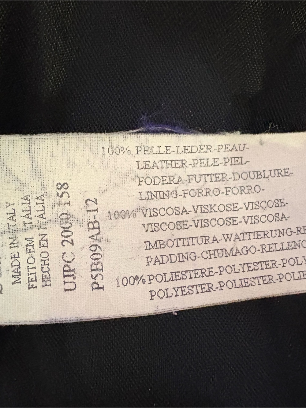 Vintage Armani Jeans Black Leather Moto Jacket Made in Italy I 38 US 4 - Picture 8 of 10